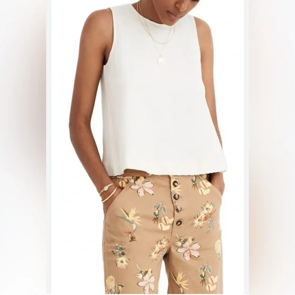 Madewell Texture & Thread Split-Back Shell Top . - Picture 4 of 9